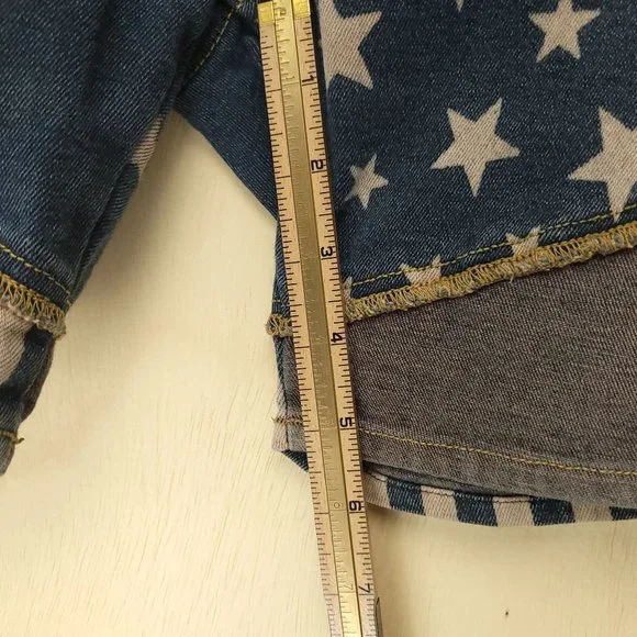 Stars and Stripes Jean Denim Shorts - 5/6 - Picture 7 of 11